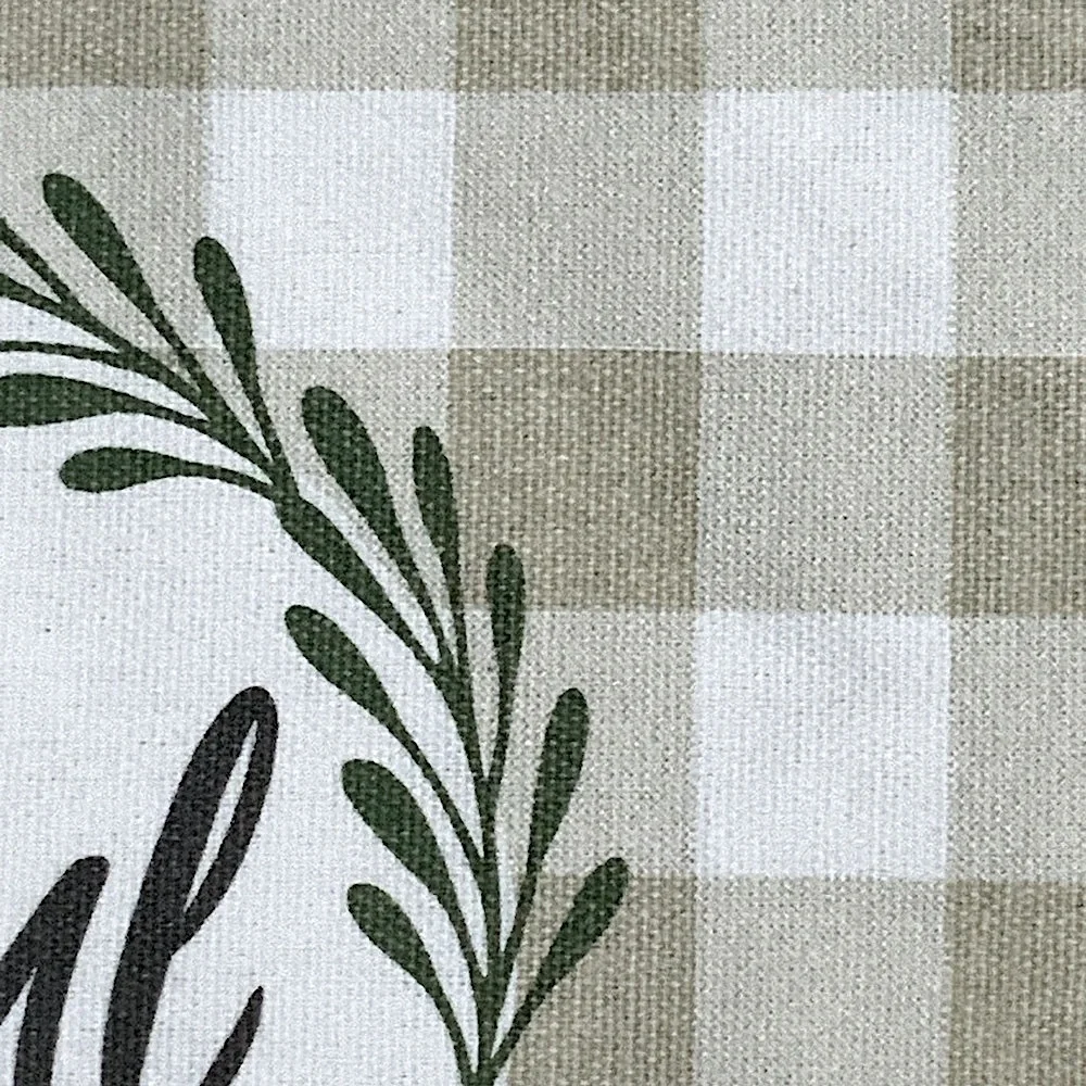 Nantucket Placemats Buffalo Check Quality Cotton Shabby Chic Plaid Neutral Beige